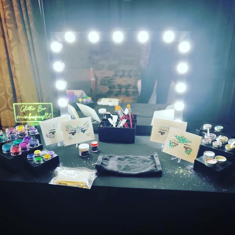 Glitter bar set up